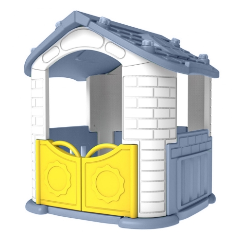 Duży Domek dla dzieci 5w1 Zjeżdżalnia koszykówka Niebieski CHD-808B